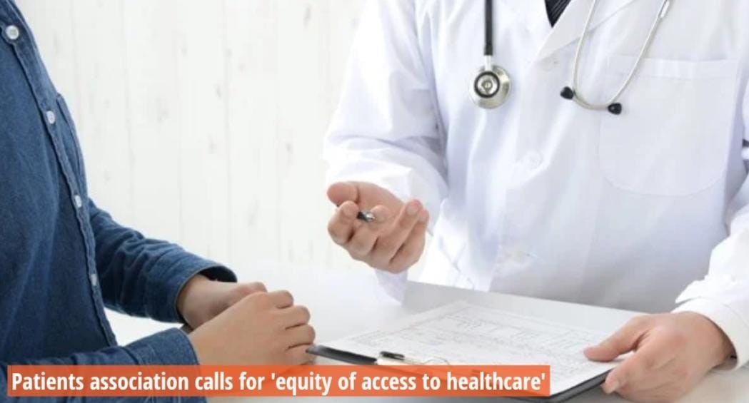 Patients association calls for equity of access to healthcare from the Irish Examiner