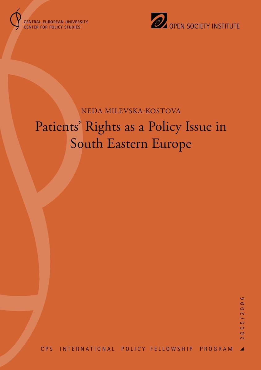 Patients Rights as a Policy Issue in South Eastern Europe