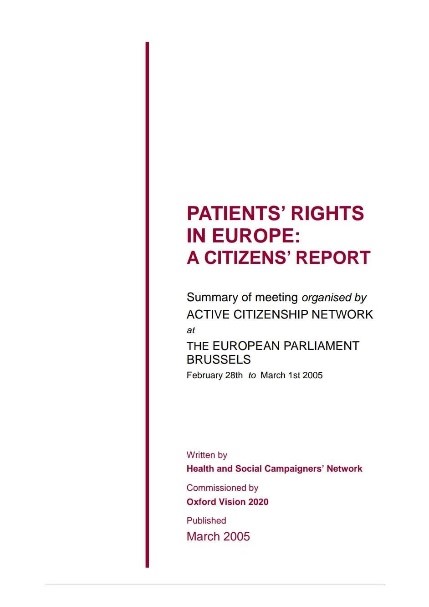 Patients Rights in Europe a Citizens Report immagine