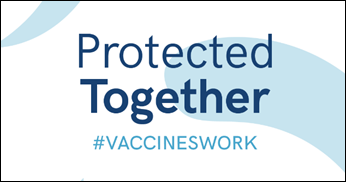 English Slogan: Protected Together #VaccinesWork