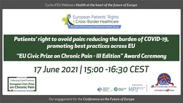 17 June 2021 Patients right to avoid pain reducing the burden of COVID 19 promoting best practices across EU